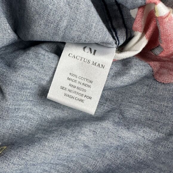 Cactus Man Santa Shirt Men Large Button Up Holiday Ugly Christmas Shirt Funny - Picture 5 of 14